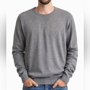 Classic Gray Crewneck Sweater for Men